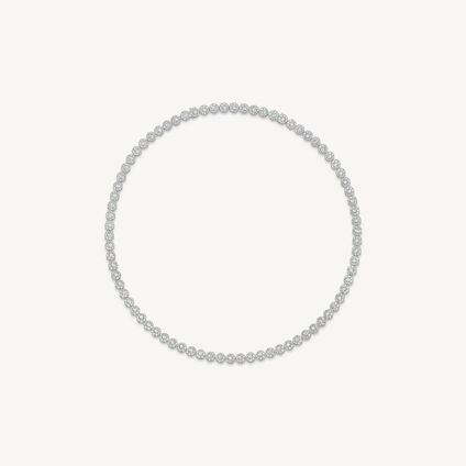 Tessa 鑽石項鍊, 18K 白金, large