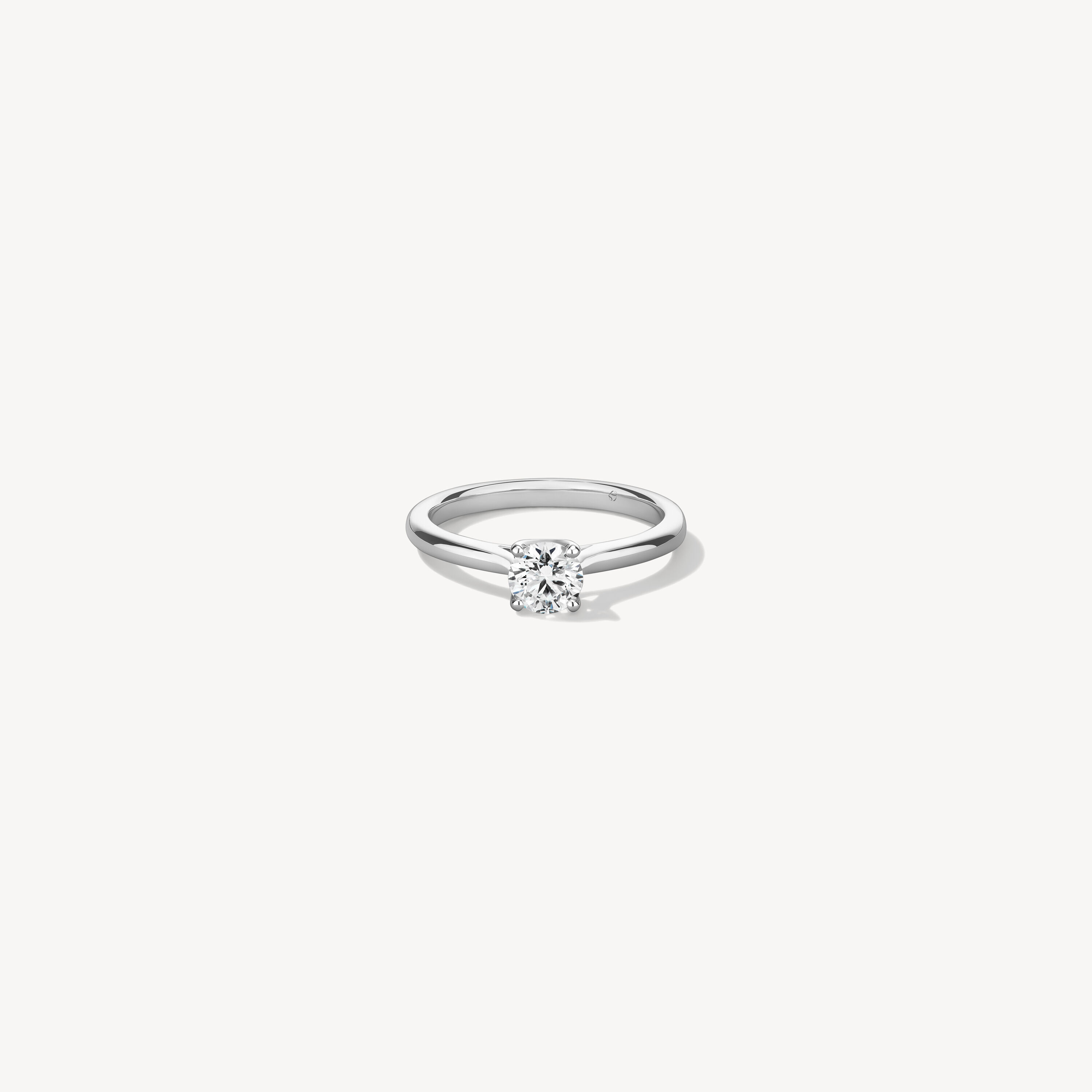 Elegance Solitaire Ring, Platinum, large