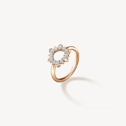 Aerial Open Sunburst Ring, 18K Rose Gold, large