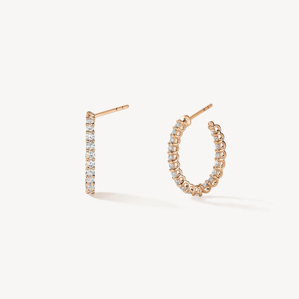 Signature Oval Hoop - Small, 18K Rose Gold, large