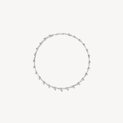 VELA Crossover Necklace , 18K White Gold, large