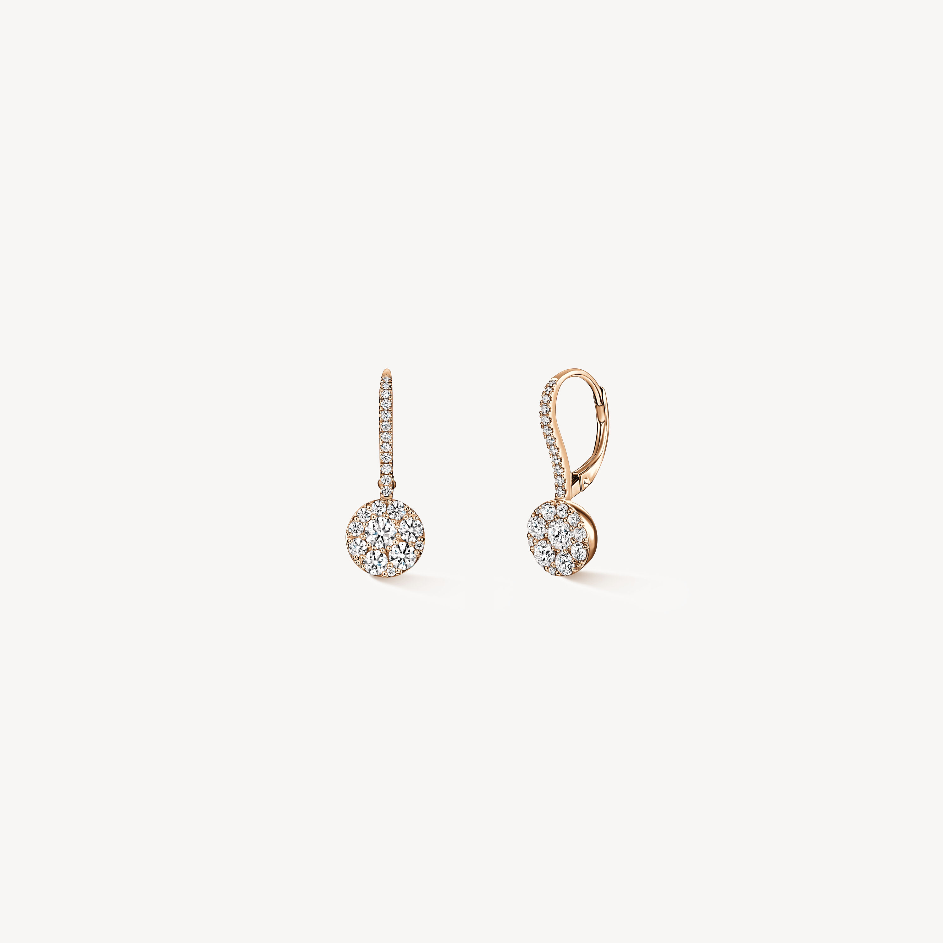 Tessa Leverback Earrings, 18K Rose Gold, large