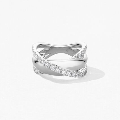 Grace XX Ring, 18K White Gold, large