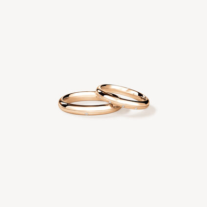Love Satin Finish Band , 18K Rose Gold, large