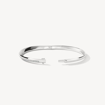 Barre 密鑲鑽石手鐲, 18K 白金, large