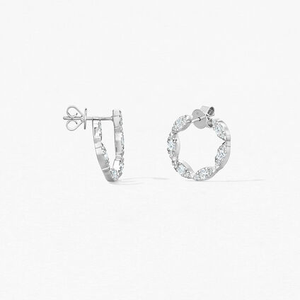 Aerial Marquise Wrap 鑽石耳環(大), 18K 白金 Aerial Marquise Wrap 鑽石耳環(大), 18K 白金, large
