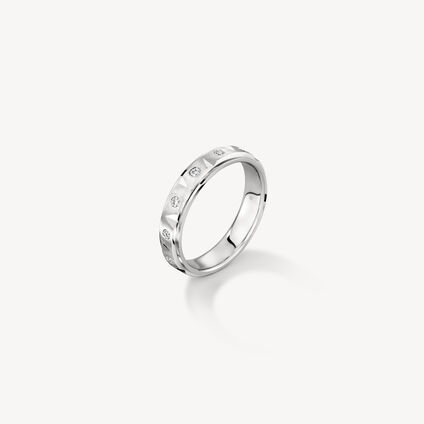 Love Chevron Eternity 結婚對戒 , 鉑金, large