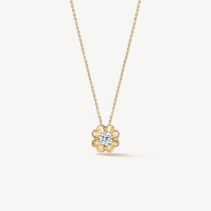WHIMSICAL CLOVER 鑽石項鍊, 18K 黄金, large