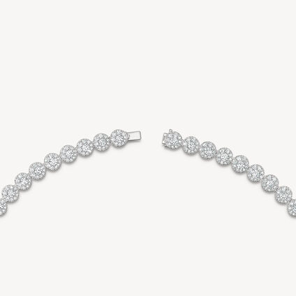 Tessa 鑽石項鍊, 18K 白金, large
