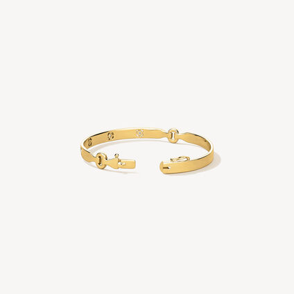 Copley Bangle, Platinum and 18K Yellow Gold, large