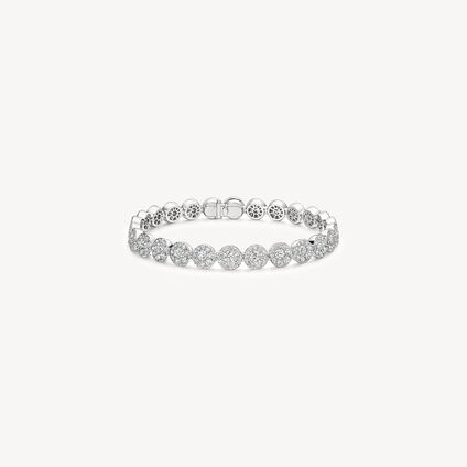 Tessa Line Bracelet, 18K White Gold, large