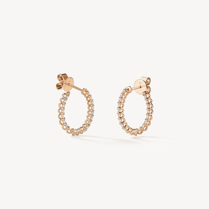 Signature Oval Hoop - Small, 18K Rose Gold, large