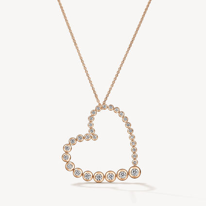 DREAM Heart Pendant Necklace &ndash; Large, 18K Rose Gold, large