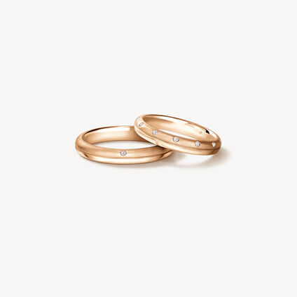 Love Satin Finish Band , 18K Rose Gold, large