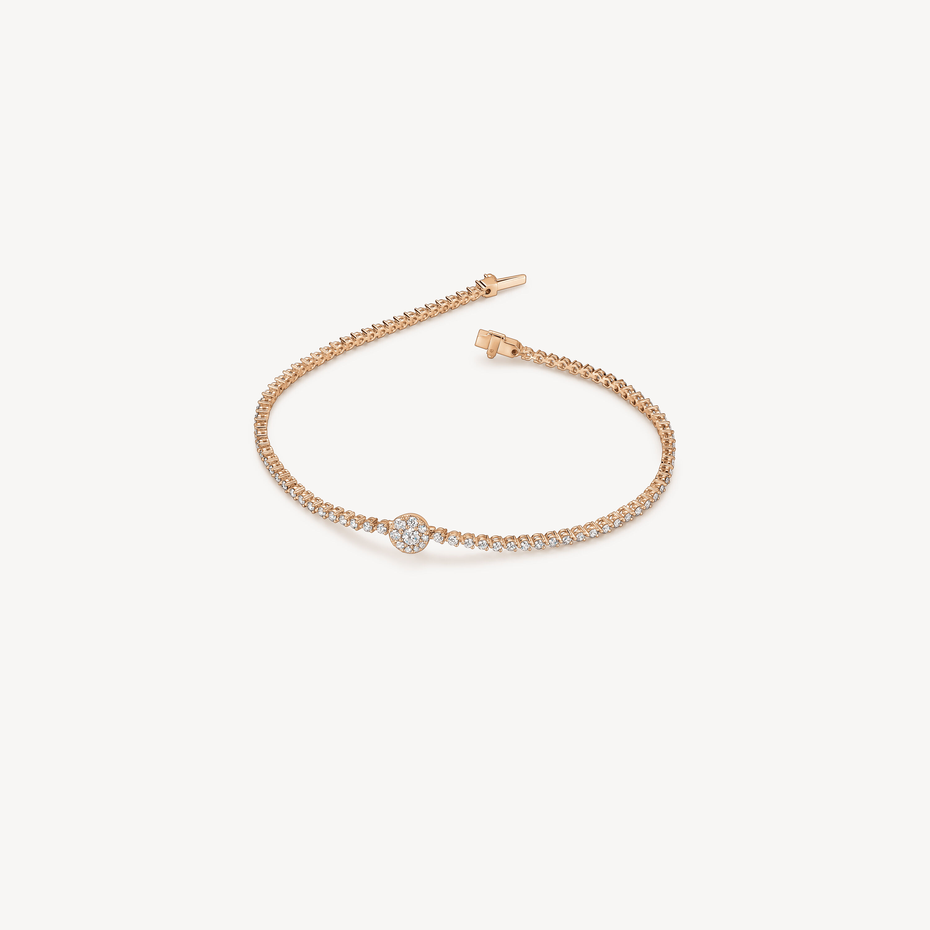 Tessa Diamond Bracelet, 18K Rose Gold, large
