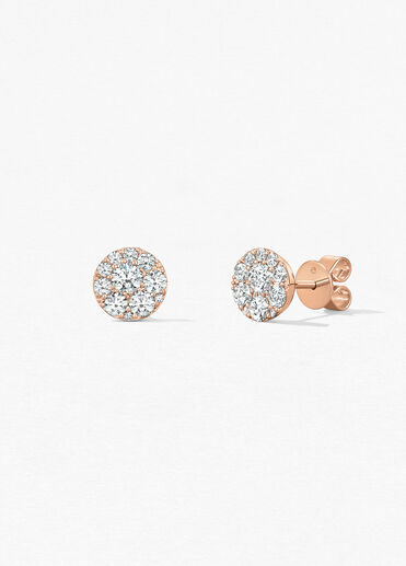 Tessa Diamond Circle Earrings, 18K 玫瑰金 Tessa Diamond Circle Earrings, 18K 玫瑰金, large