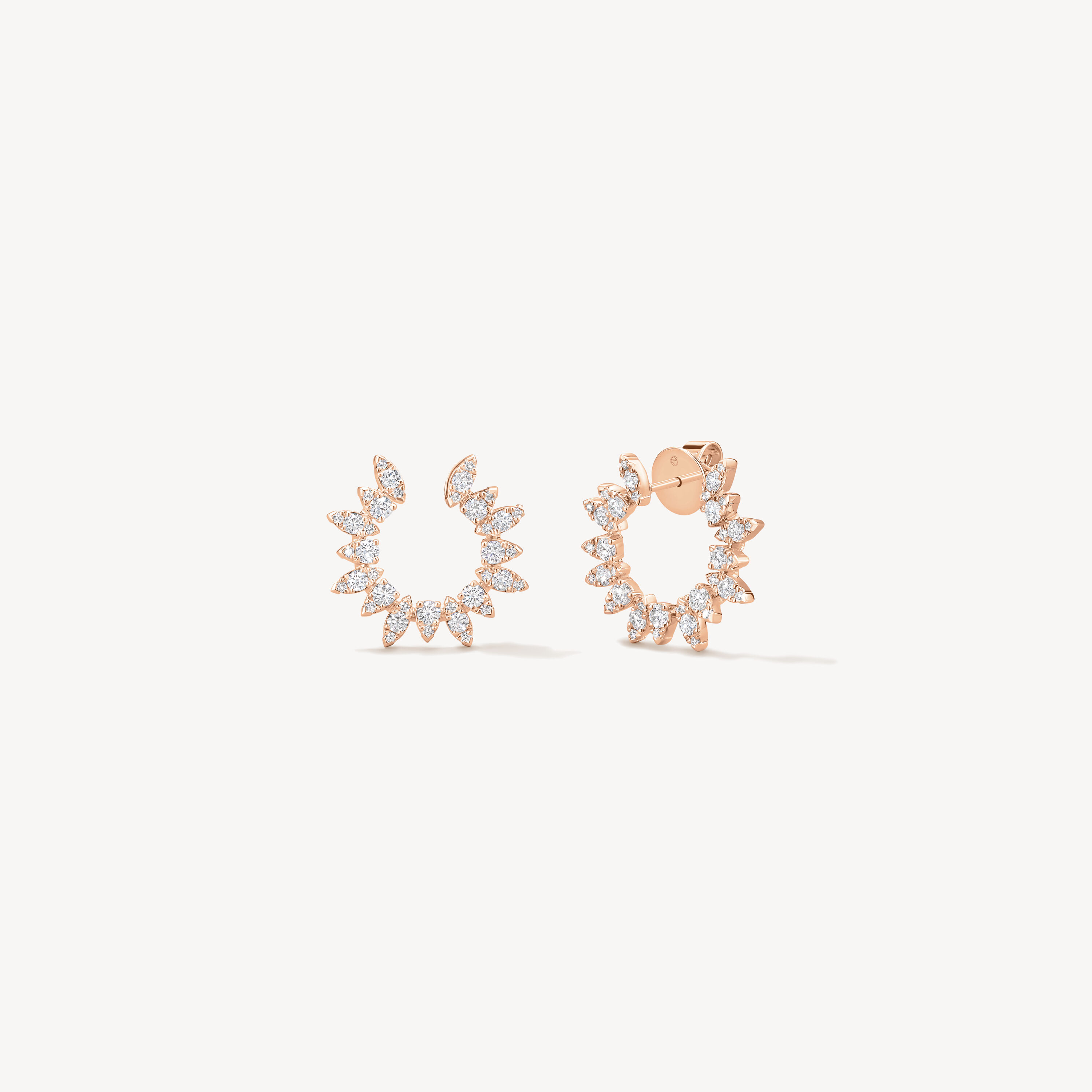 Aerial Sunburst Wrap Earrings - Small, 18K Rose Gold, large