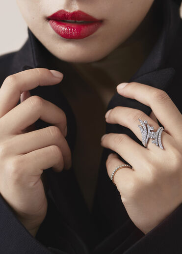 Vela Bypass Cocktail鑽石套戒, 18K 白金 Vela Bypass Cocktail鑽石套戒, 18K 白金, large