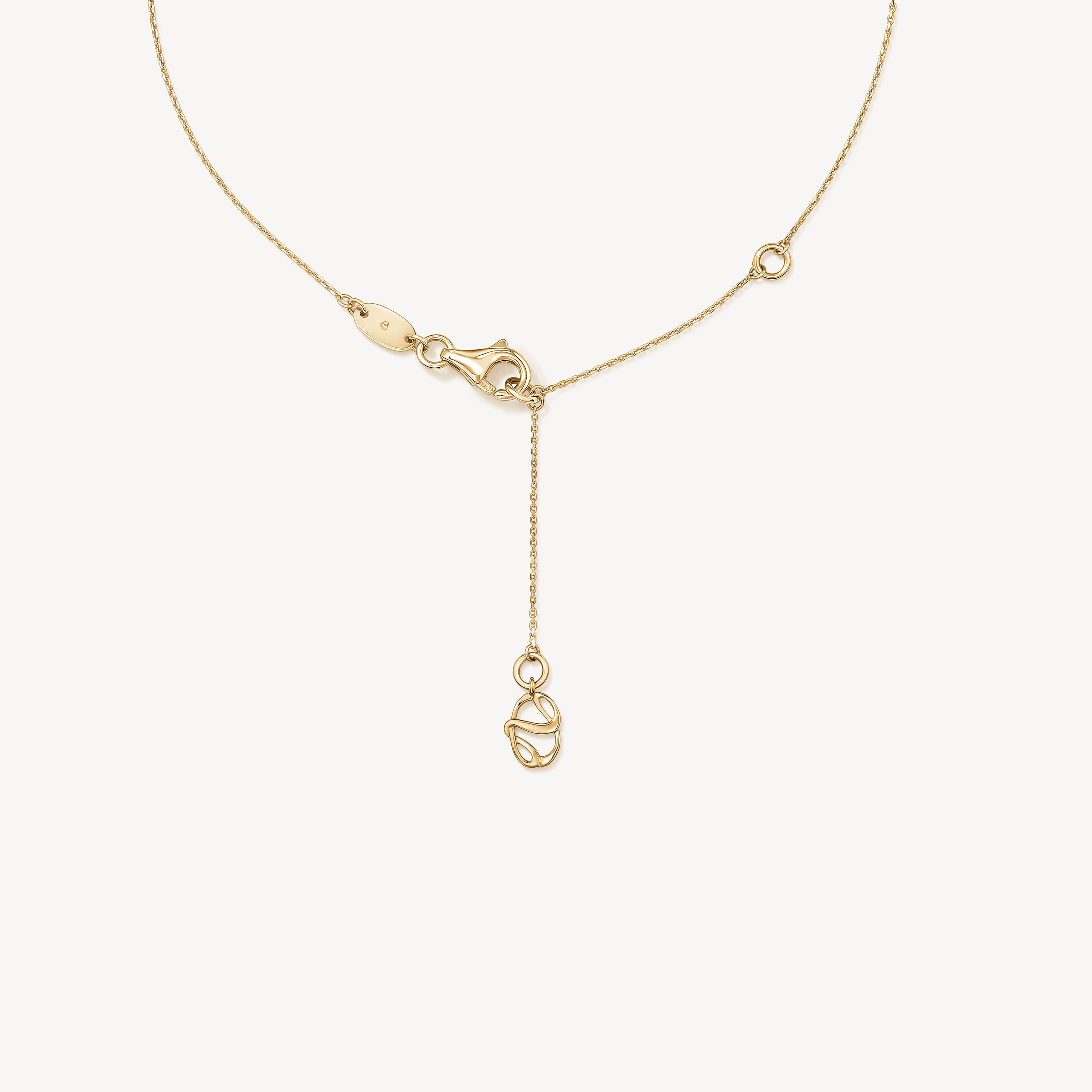 LU Single Diamond Pendant Necklace, 18K Yellow Gold, large