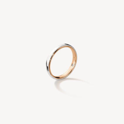 Fusion Wedding Band, Platinum and 18K Rose Gold, large