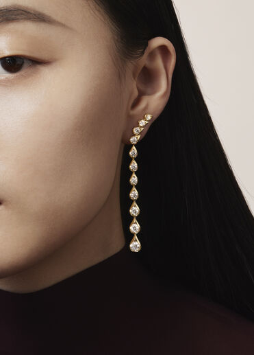 LU Droplet 鑽石耳環, 18K 黄金 LU Droplet 鑽石耳環, 18K 黄金, large