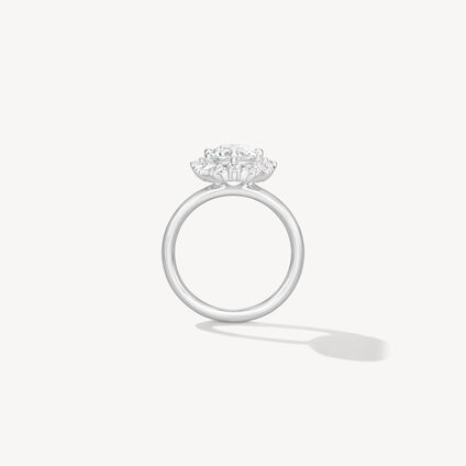 Aerial Marquise Halo Diamond Engagement Ring, Platinum, large