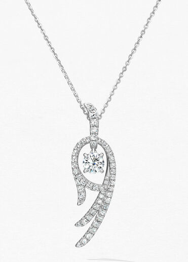 Vela Twisted鑽石項鍊, 18K 白金 Vela Twisted鑽石項鍊, 18K 白金, large