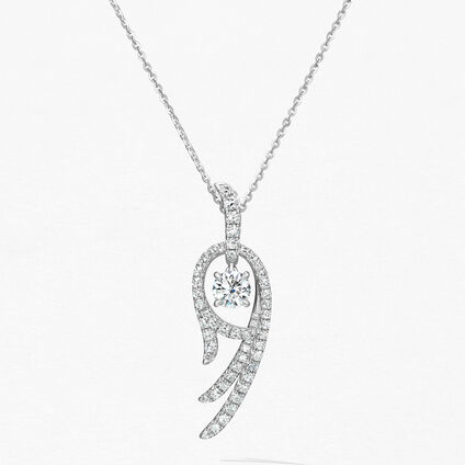 Vela Twisted鑽石項鍊, 18K 白金 Vela Twisted鑽石項鍊, 18K 白金, large