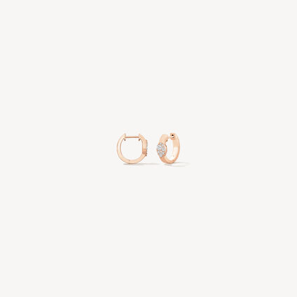 Tessa Navette Huggies, 18K Rose Gold, large