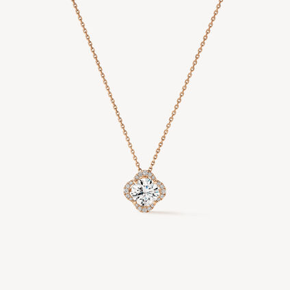 Timeless Diamond Pendant Necklace, 18K Rose Gold, large