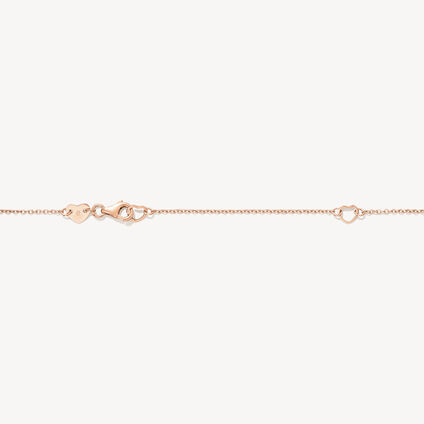 Solitaire Pendant Necklace  - Three-Prong, 18K Rose Gold, large