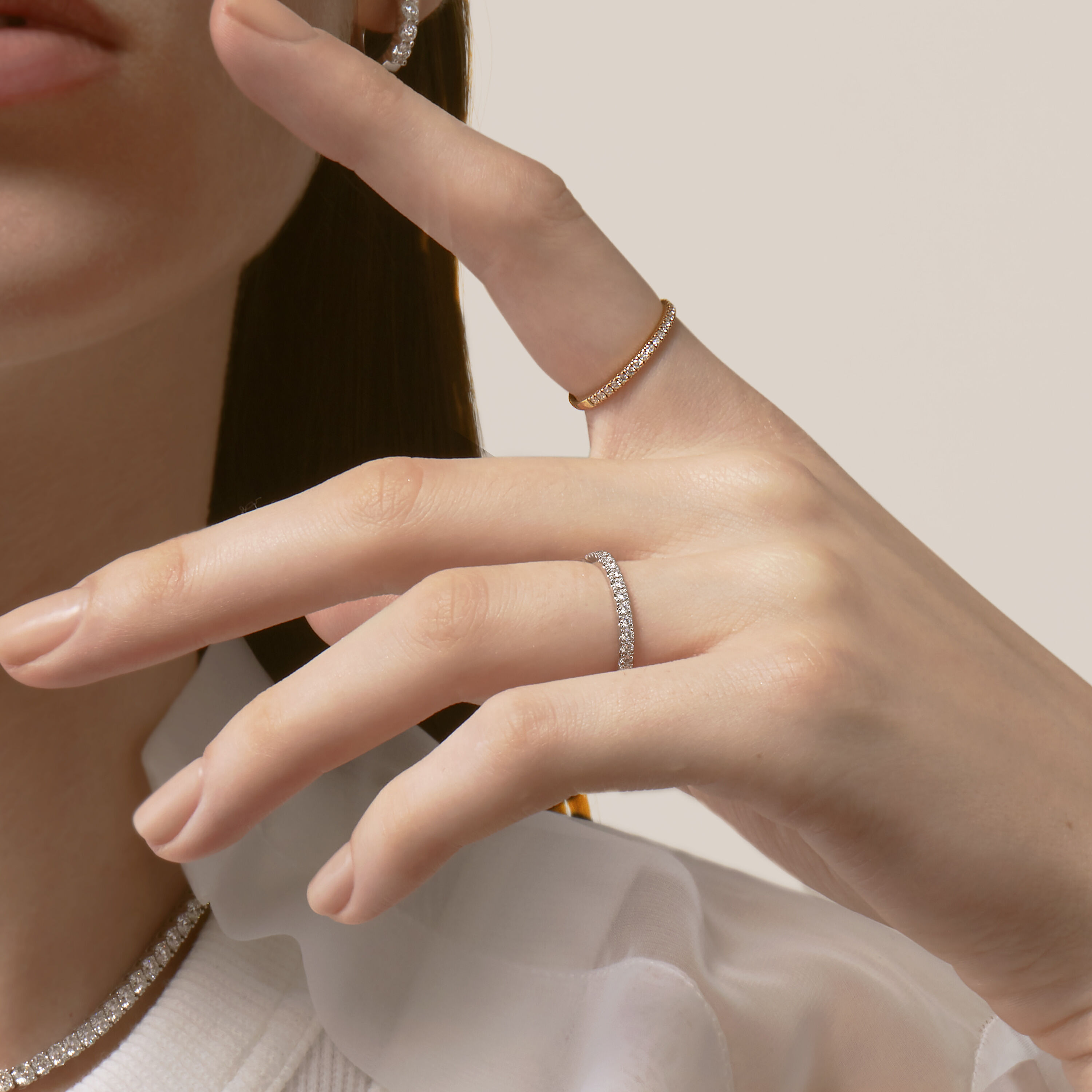 Multiplicity Love Seven-Stone Band, 18K Rose Gold, large