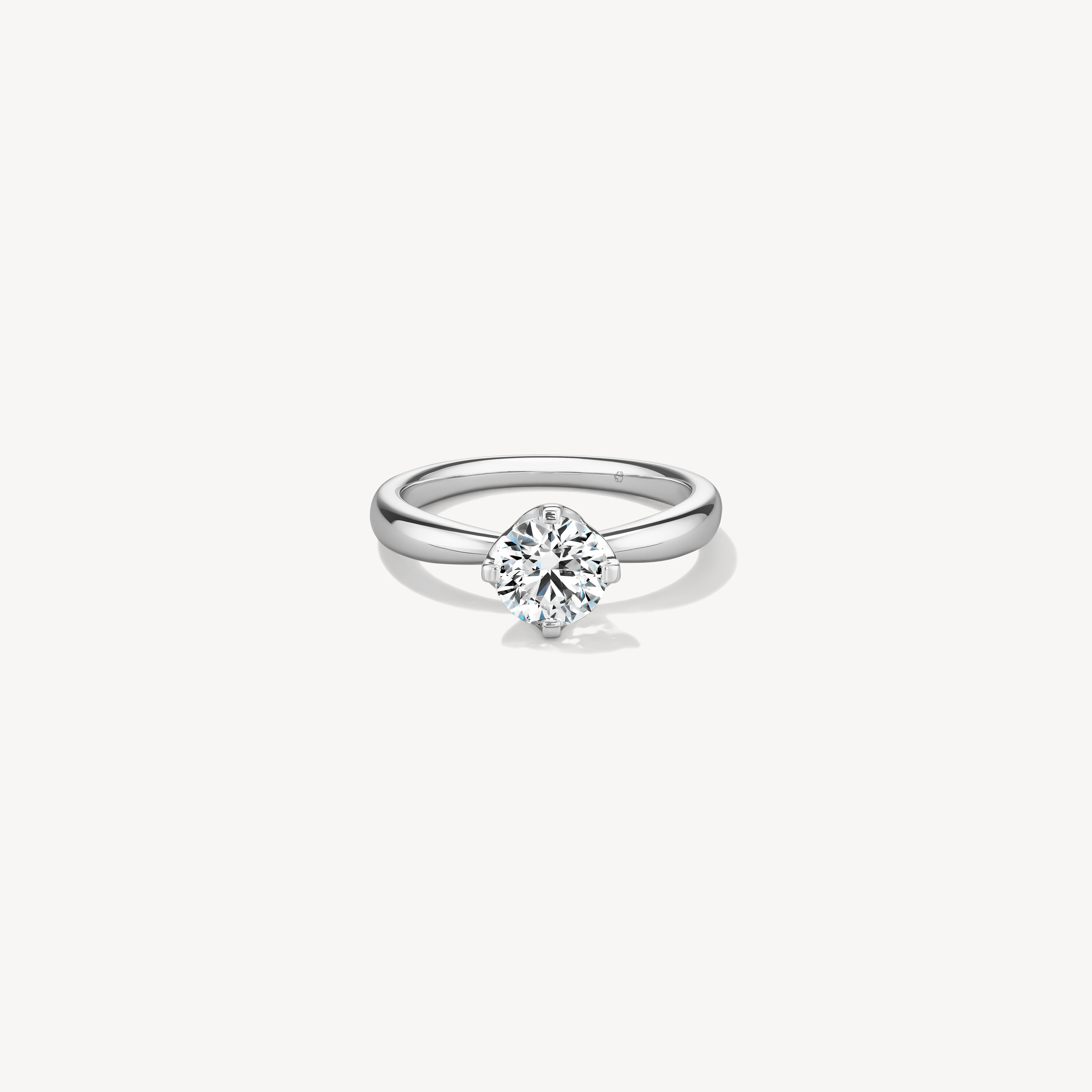 Floral 2 Engagement Ring, Platinum, large