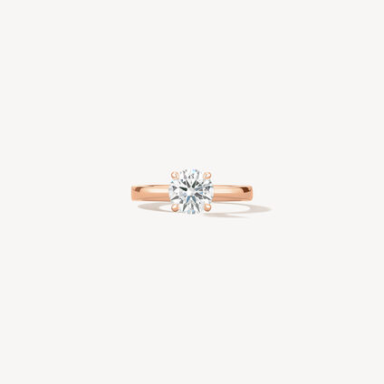 HOF Signature Solitaire Engagement Ring, 18K Rose Gold, large