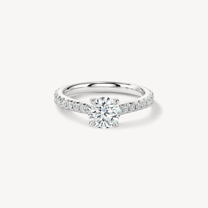 VELA Cathedral Solitaire 鑲鑽戒指, 鉑金, large