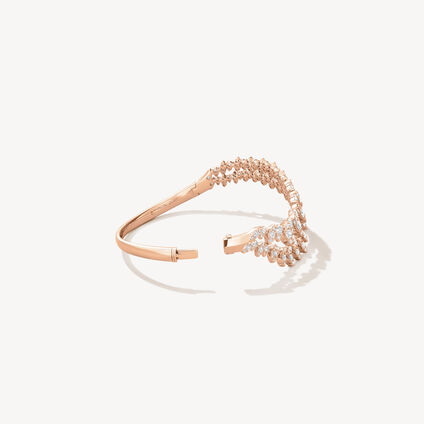 Aerial Twisted Dewdrop Bangle, 18K Rose Gold, large