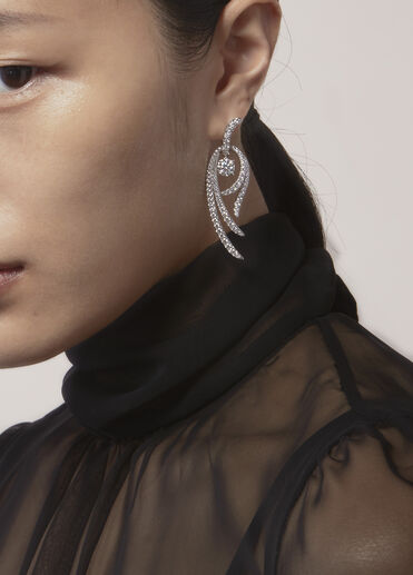Vela Twisted 鑽石耳環 (大), 18K 白金 Vela Twisted 鑽石耳環 (大), 18K 白金, large