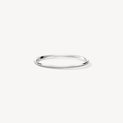 BARRE 密鑲鑽石手鐲, 18K 白金, large