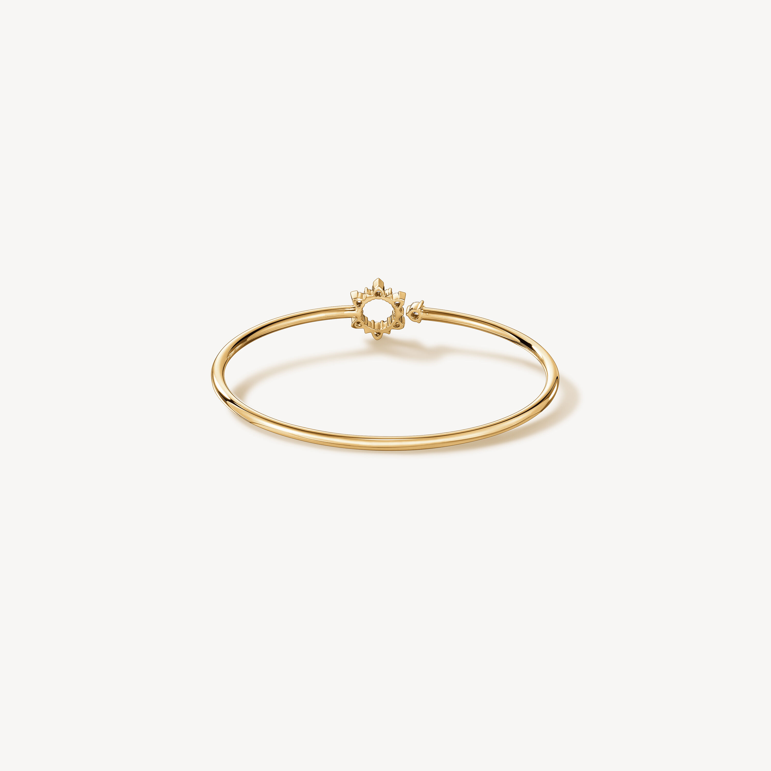 Aerial Open Sunburst Flexi Bangle, 18K Yellow Gold, large