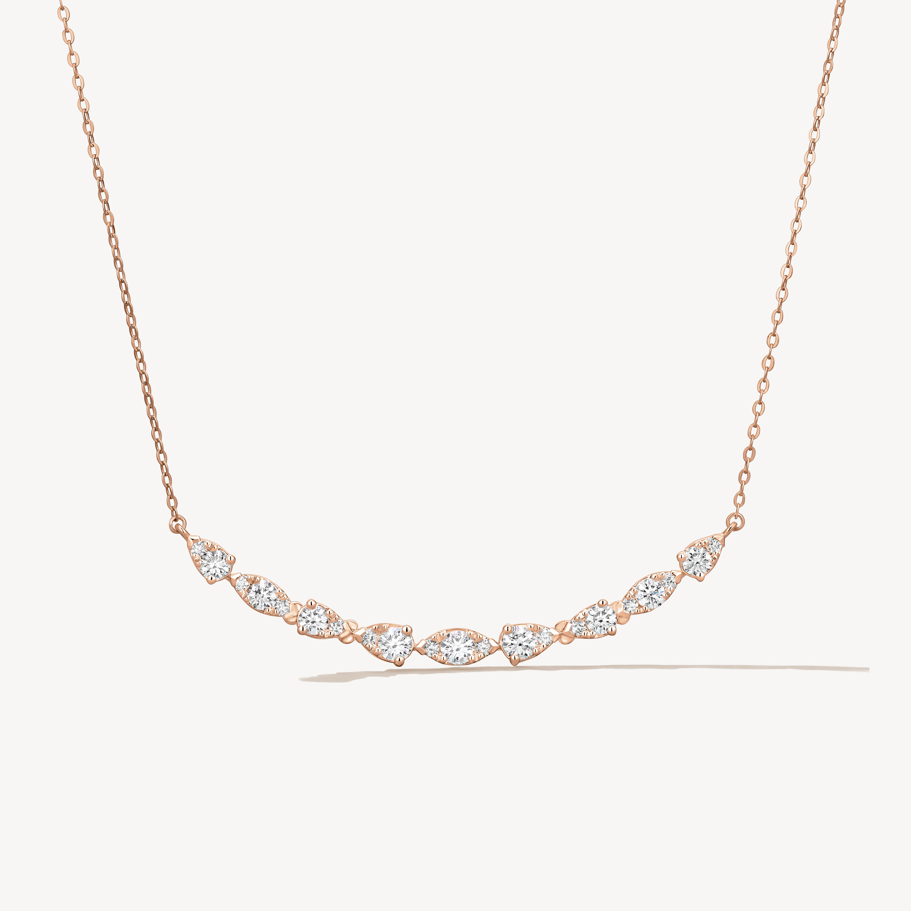 Aerial Dewdrop Pendant Necklace - Small, 18K Rose Gold, large