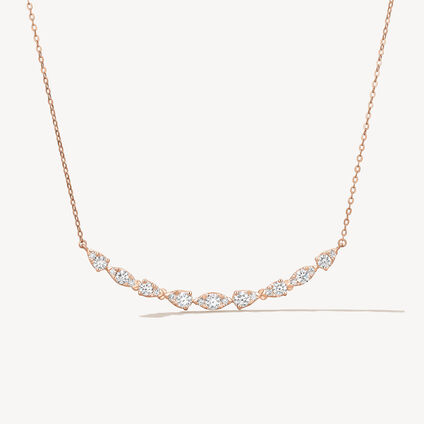 Aerial Dewdrop Pendant Necklace - Small, 18K Rose Gold, large