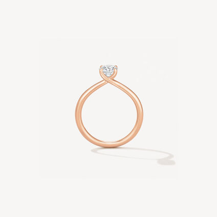 VELA Solitaire Ring, 18K Rose Gold, large