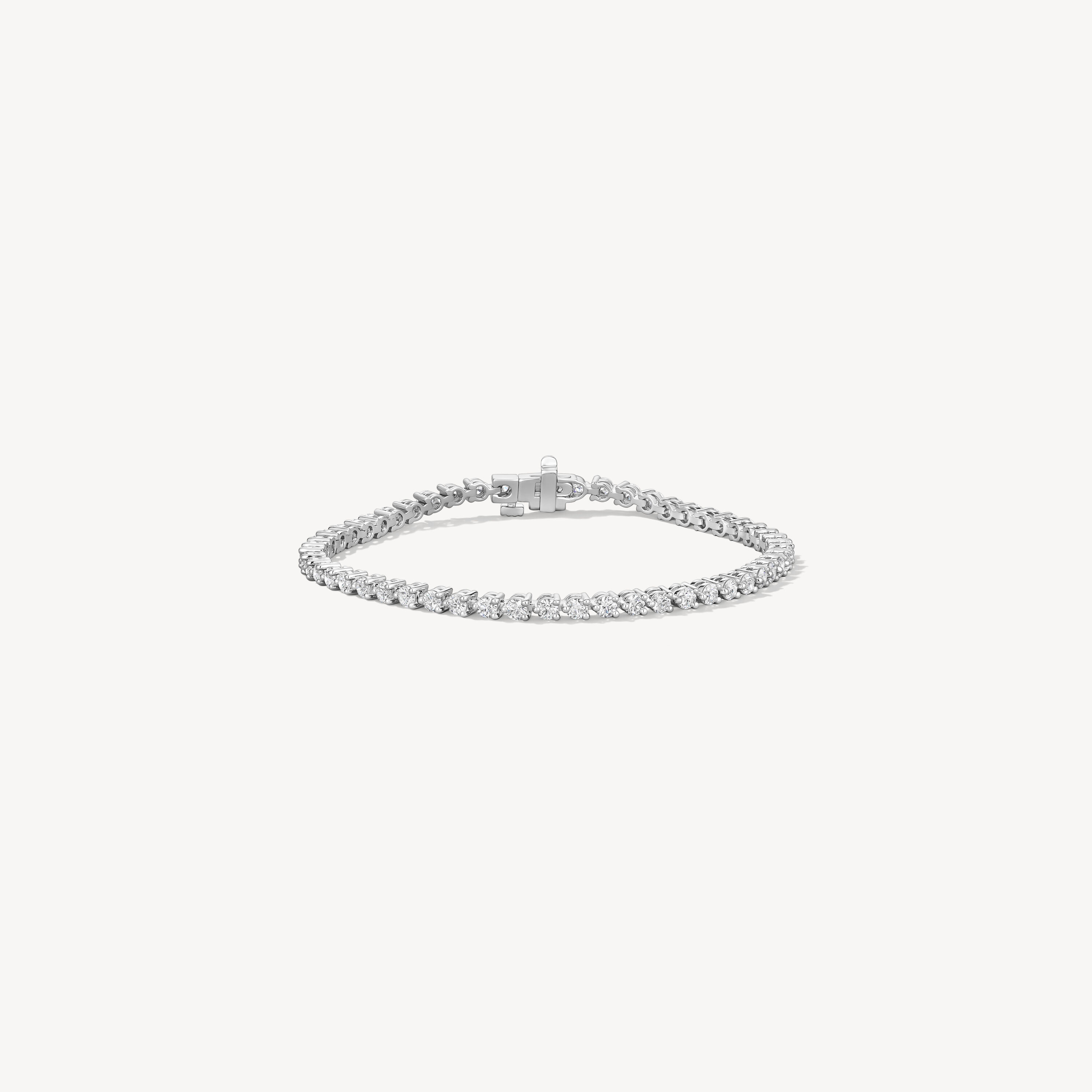 Temptation Three-Prong Bracelet, 18K White Gold, large