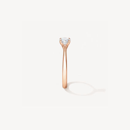 VELA Solitaire Ring, 18K Rose Gold, large