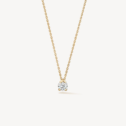 AERIAL SINGLE DIAMOND PENDANT NECKLACE, 18K Yellow Gold AERIAL SINGLE DIAMOND PENDANT NECKLACE, 18K Yellow Gold, large