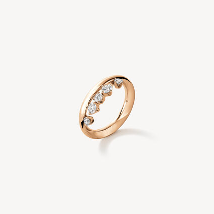 BARRE Floating Diamond Ring , 18K Rose Gold, large