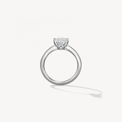 Sparkle Diamond Engagement Ring, Platinum, large