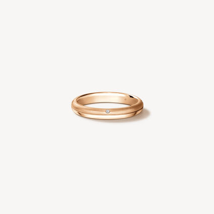 Love Satin Finish Band , 18K Rose Gold, large