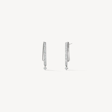 INSIDE/OUT Diamond Stiletto Flip Petite Earrings, 18K White Gold, large