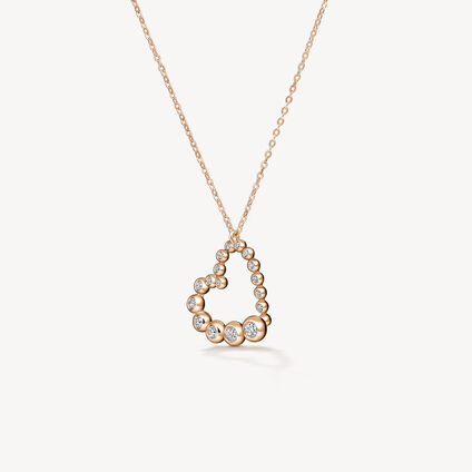 DREAM Heart 鑽石項鍊（小）, 18K 玫瑰金, large